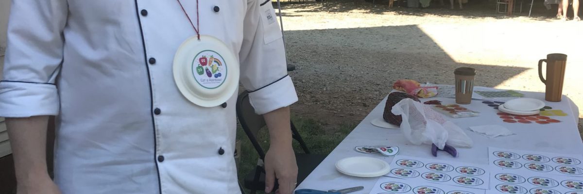 Chef Mitch at his market table at Cary Farmers Market