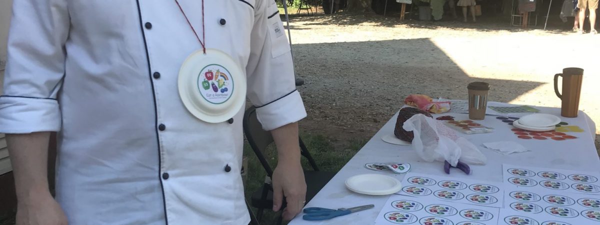 Chef Mitch at his market table at Cary Farmers Market